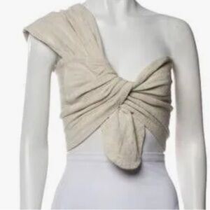 Elegant Cream One-Shoulder Top